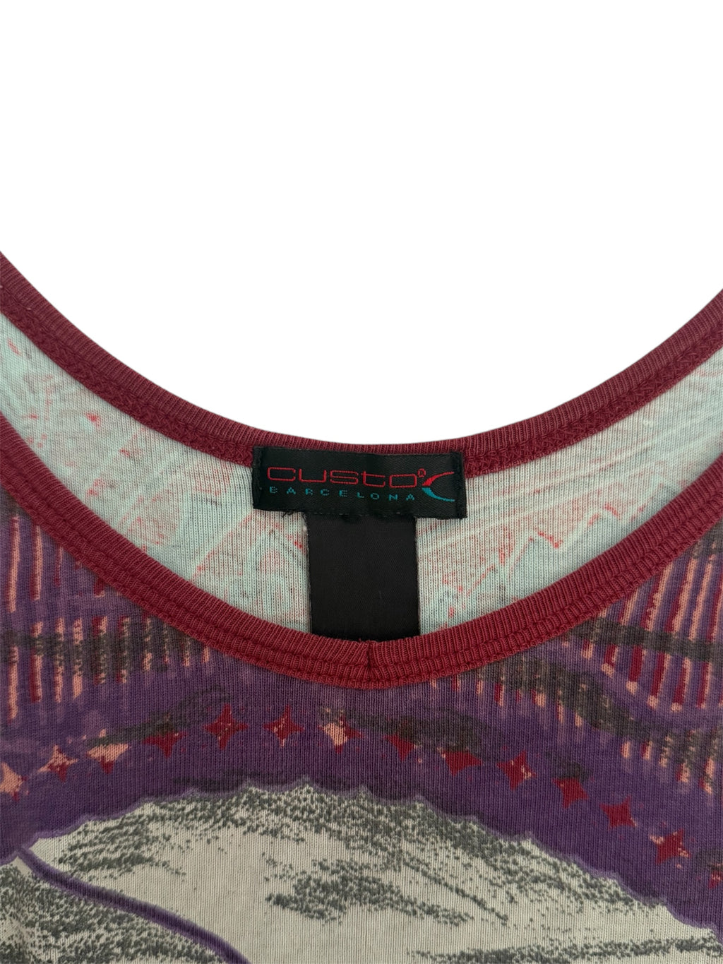 Custo Barcelona Purple Butterfly Barong Ket Top