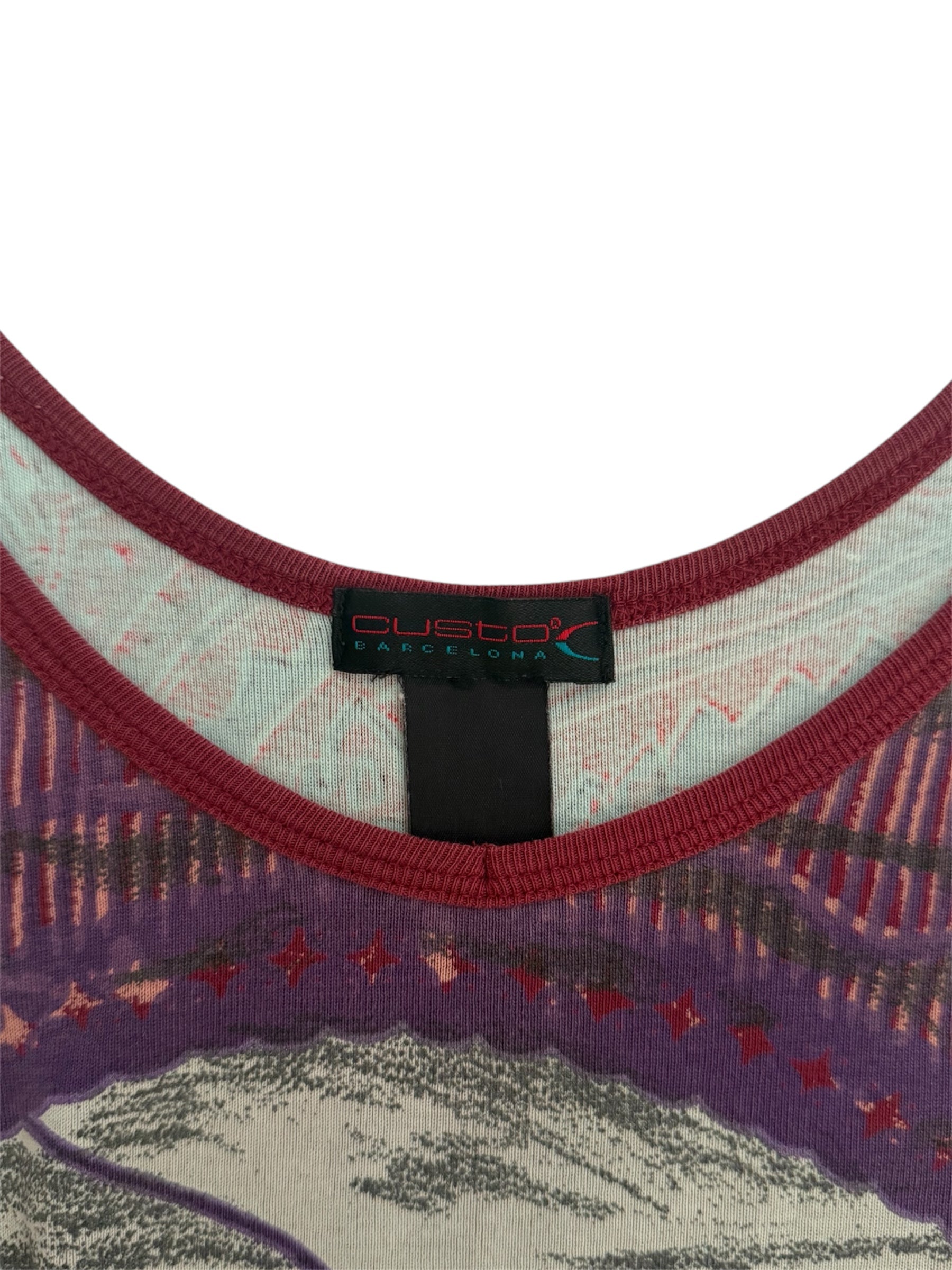 Custo Barcelona Purple Butterfly Barong Ket Top