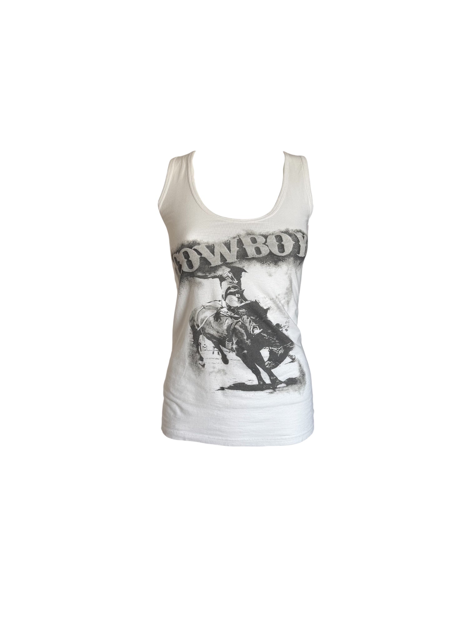 Dolce & Gabbana White Cowboy Tank Top