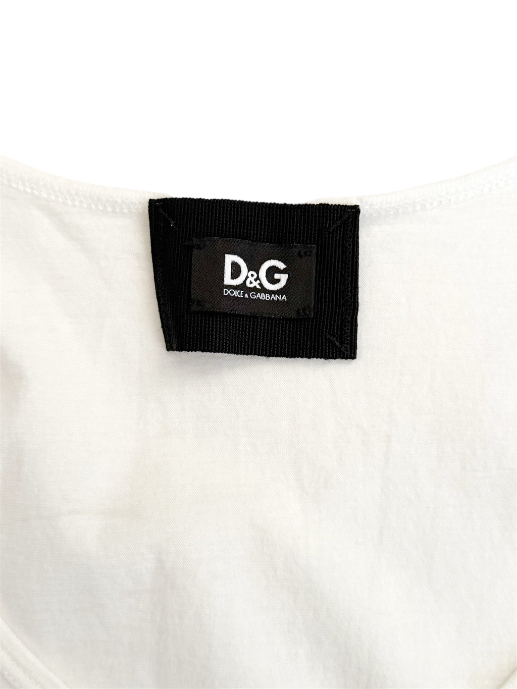 Dolce & Gabbana White Cowboy Tank Top
