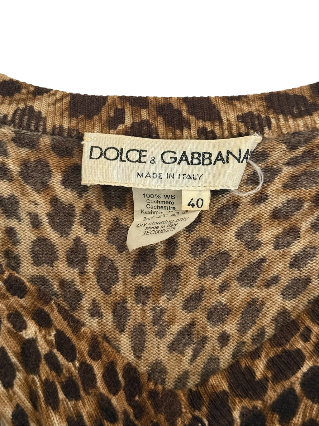 Dolce & Gabbana Leopard V-Neck Sweater