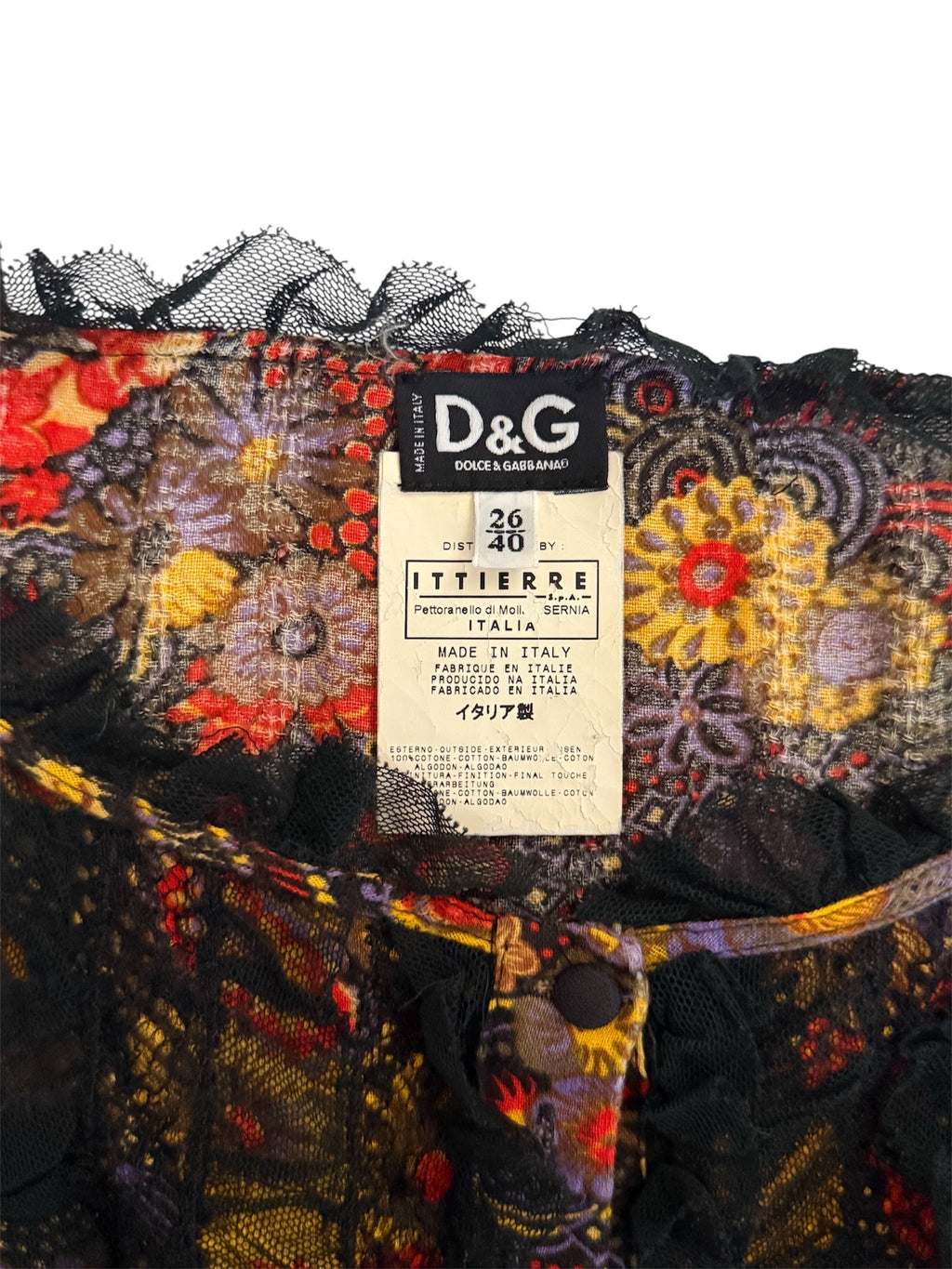 Dolce & Gabbana Floral Black Lace Tie Dress