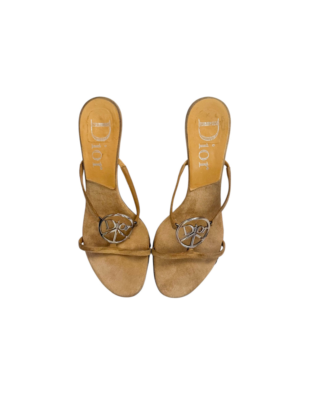 Christian Dior Tan Suede Peace Heels
