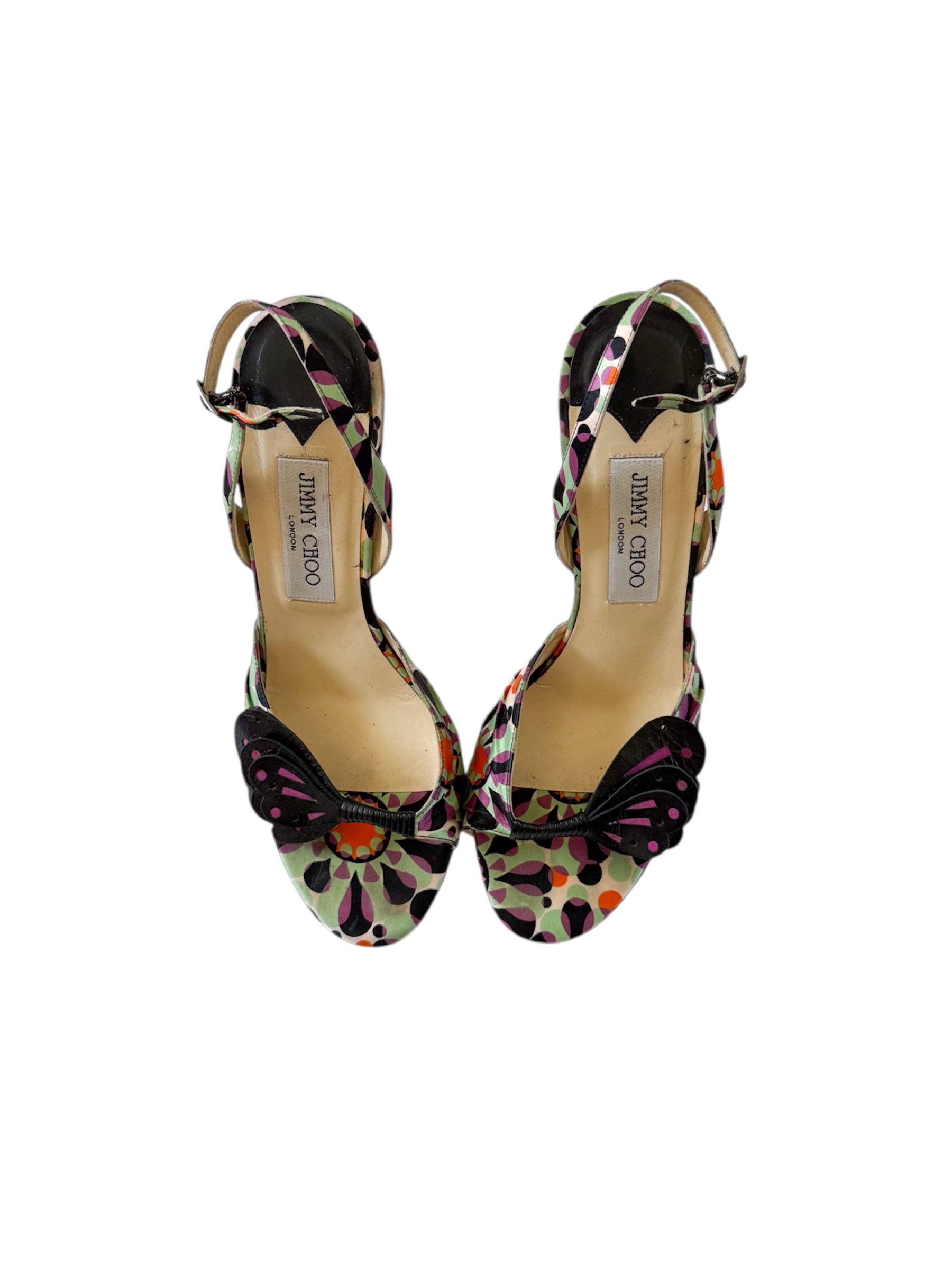 Jimmy Choo Butterfly Satin Heels