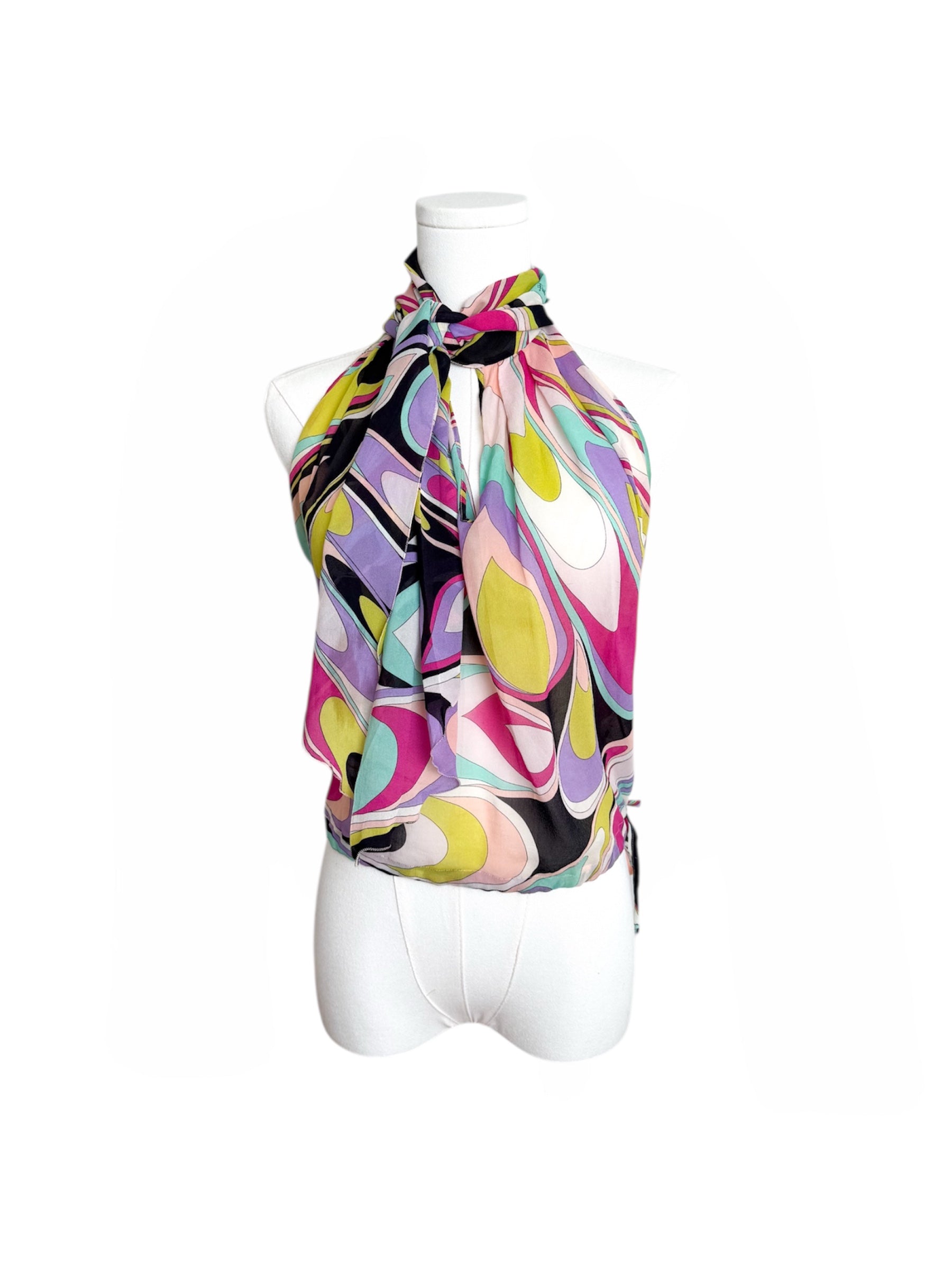 Emilio Pucci Silk Halter Top