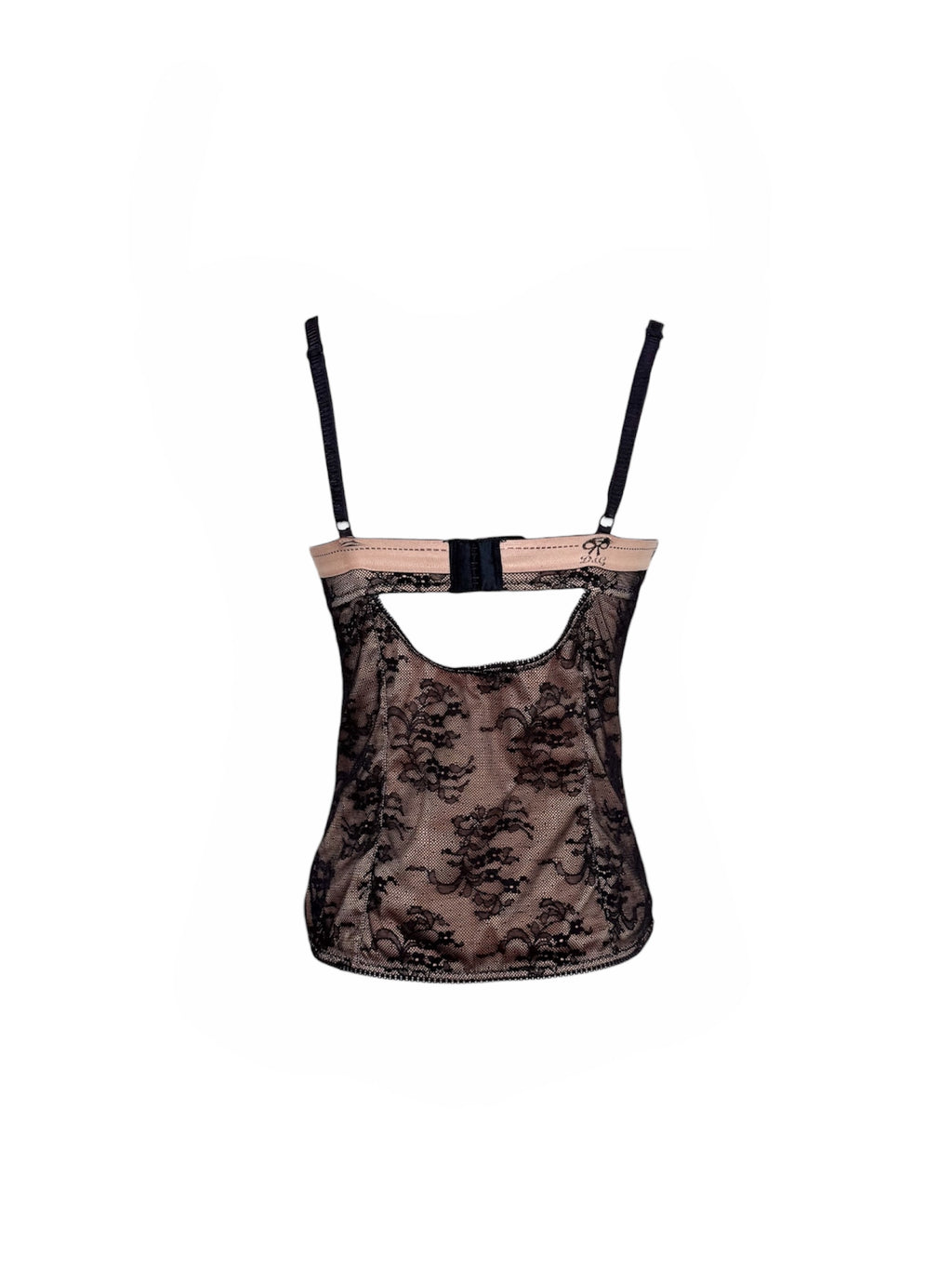 D&G 2000s Black & Nude Lace Top