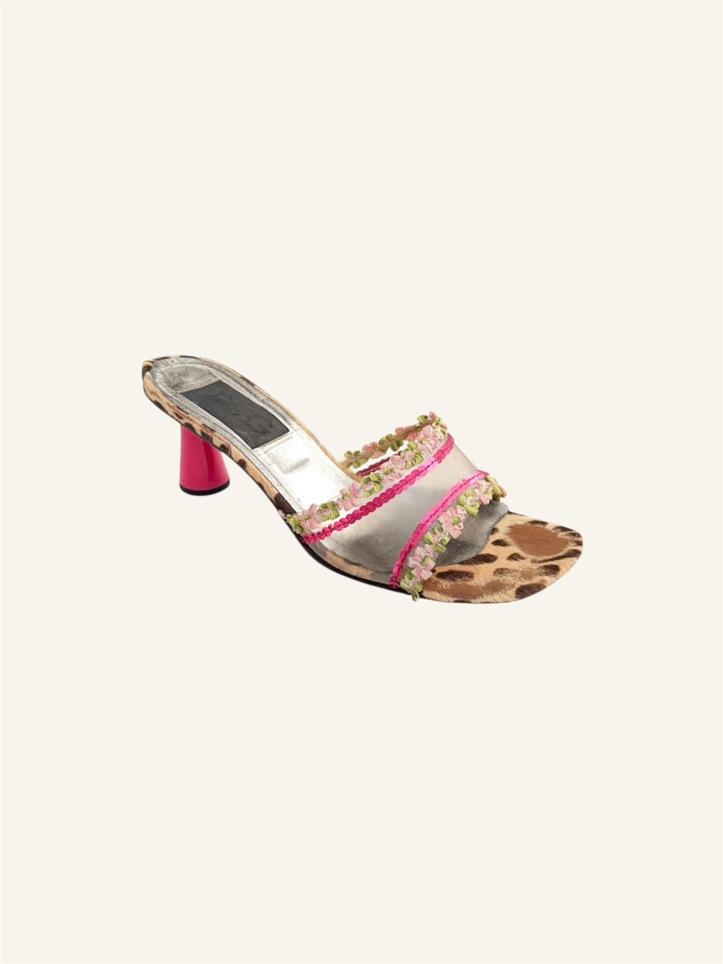 Dolce & Gabbana Ponyhair Sequin PVC Heels