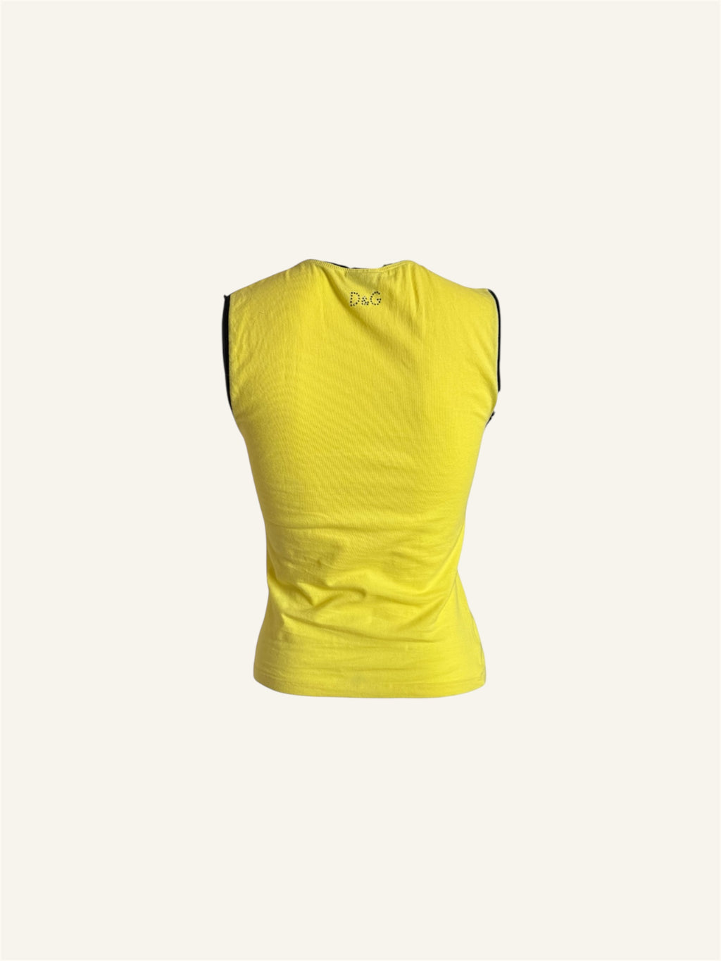 Dolce & Gabbana S/S 2002 Neon Yellow Panther Tank Top