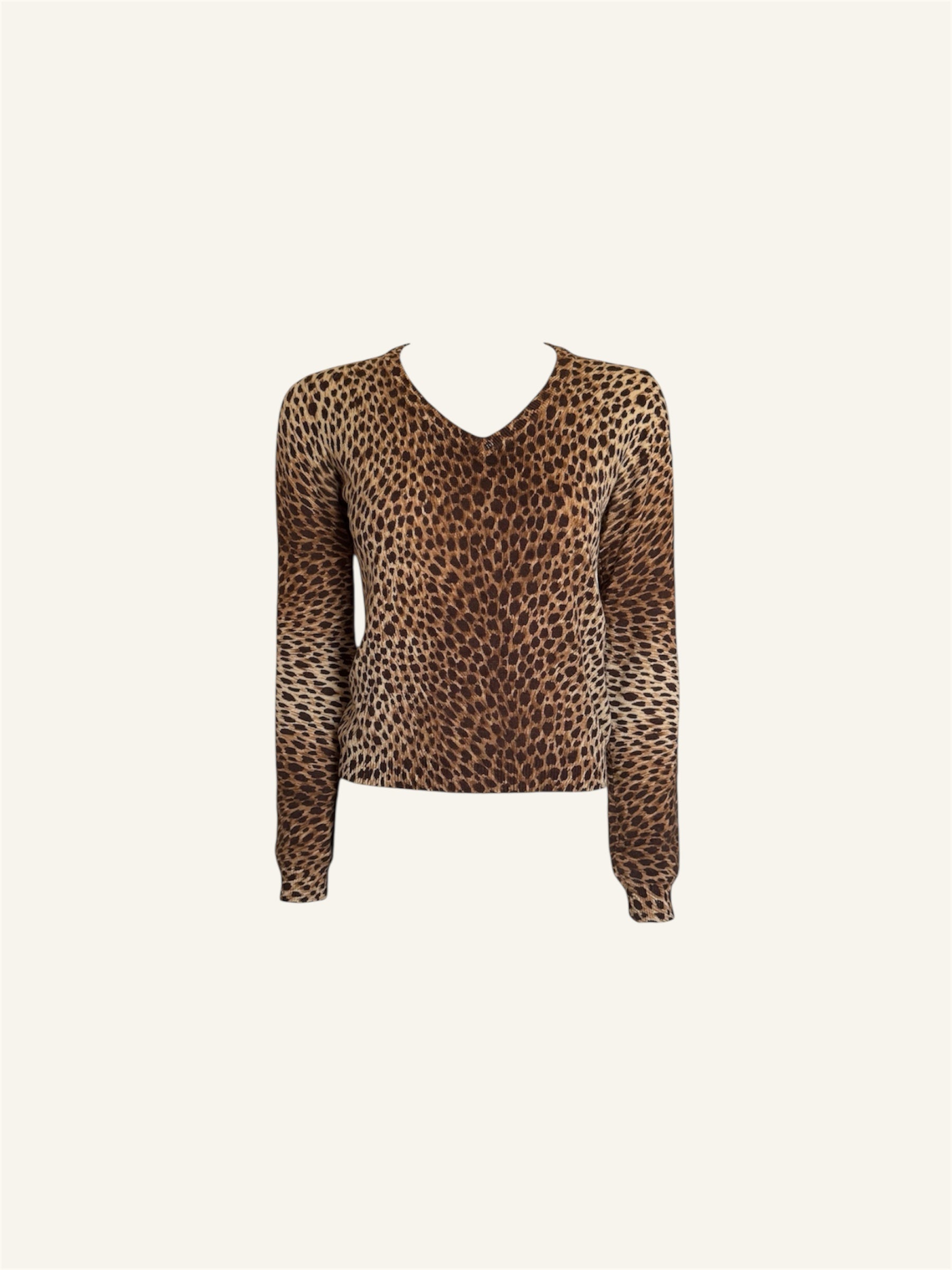 Dolce & Gabbana Leopard V-Neck Sweater