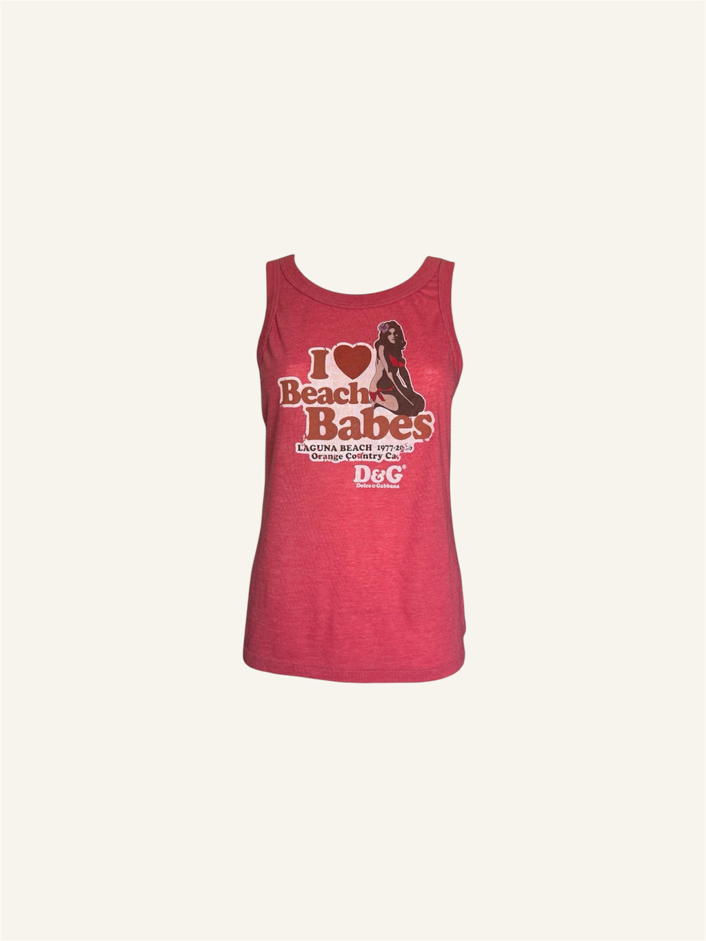 Dolce & Gabbana 'I Love Beach Babes' Red Top