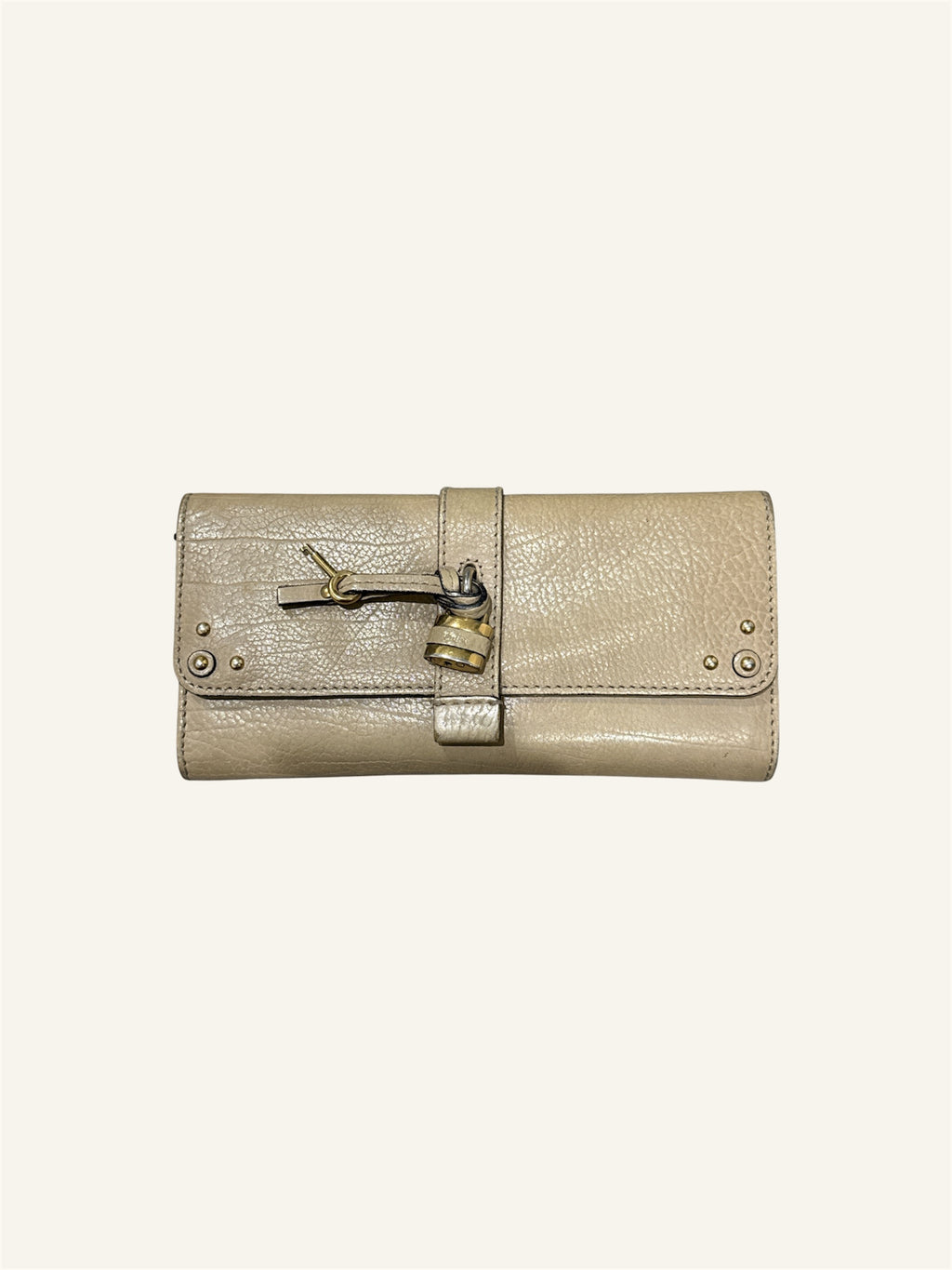 Chloe Paddington Beige Leather Wallet