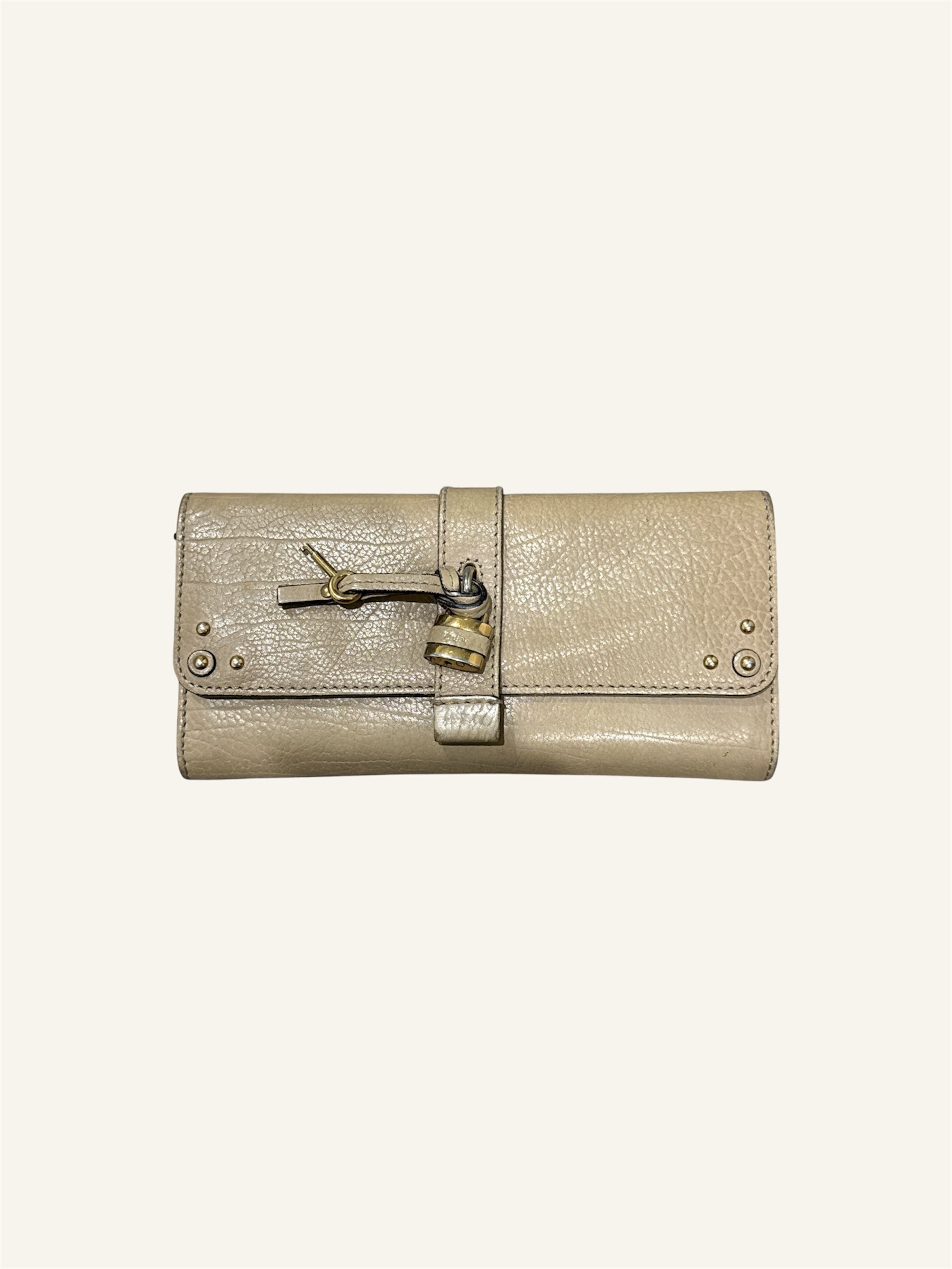 Chloe Paddington Beige Leather Wallet