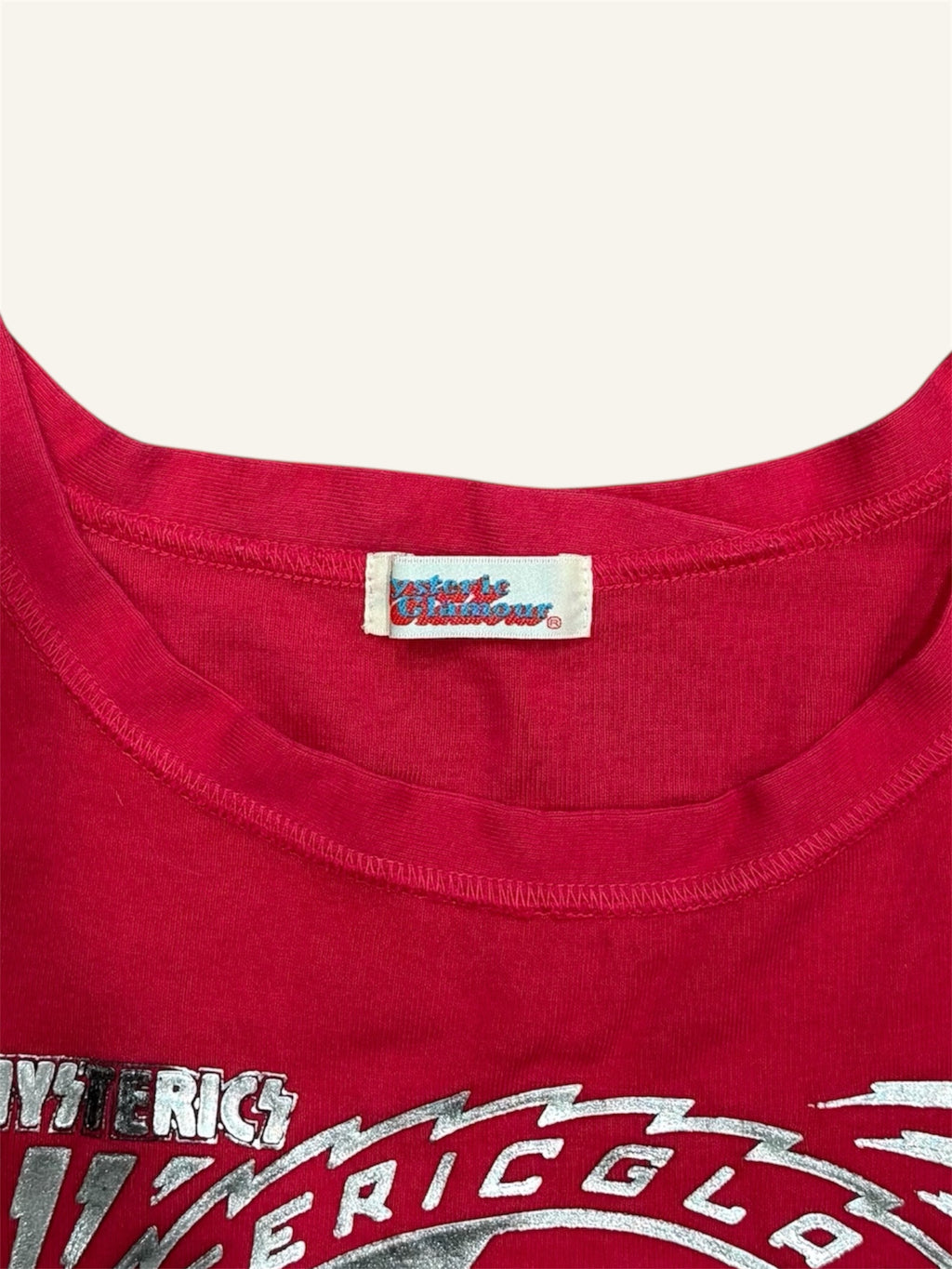 Hysteric Glamour Silver Nude Girl Red Tank Top