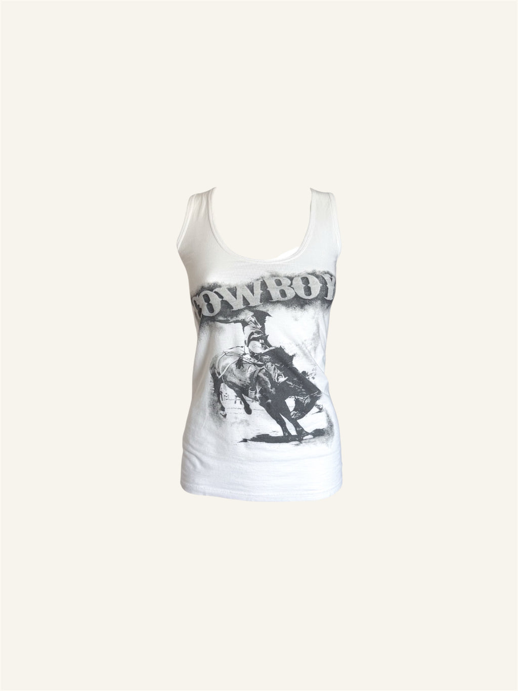 Dolce & Gabbana White Cowboy Tank Top