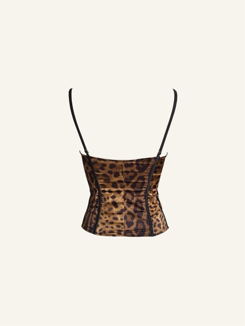 Dolce & Gabbana Leopard Corset Bustier Top