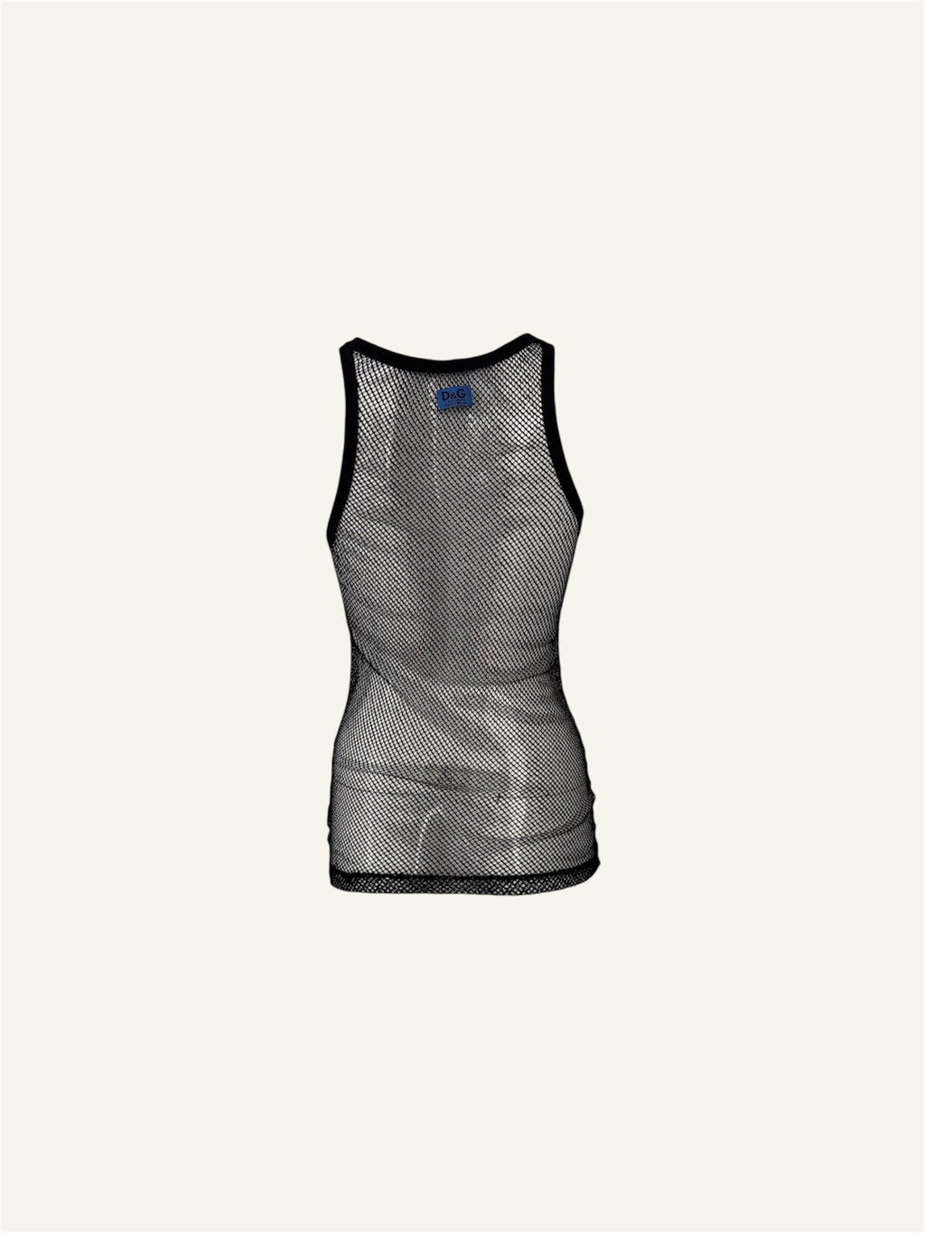 Dolce & Gabbana Black Mesh Beachwear Top