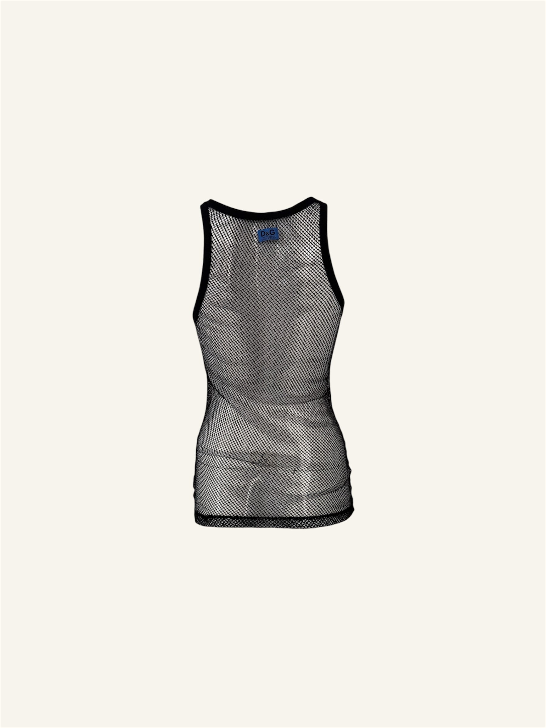 Dolce & Gabbana Black Mesh Beachwear Top