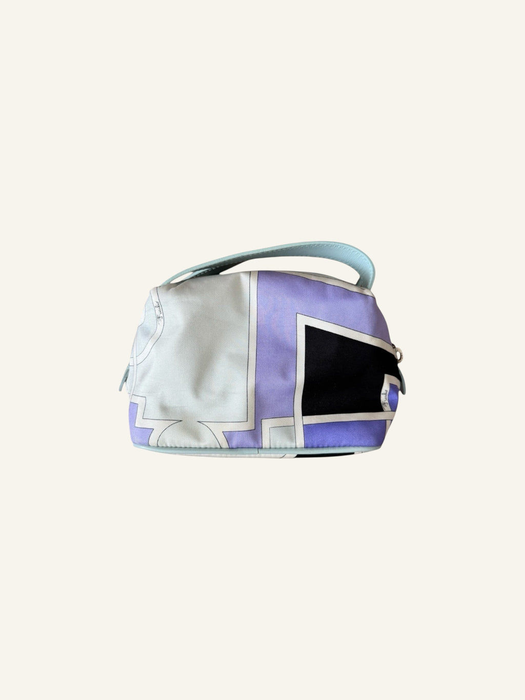Emilio Pucci Purple & Blue Pattern Print Accessory Bag