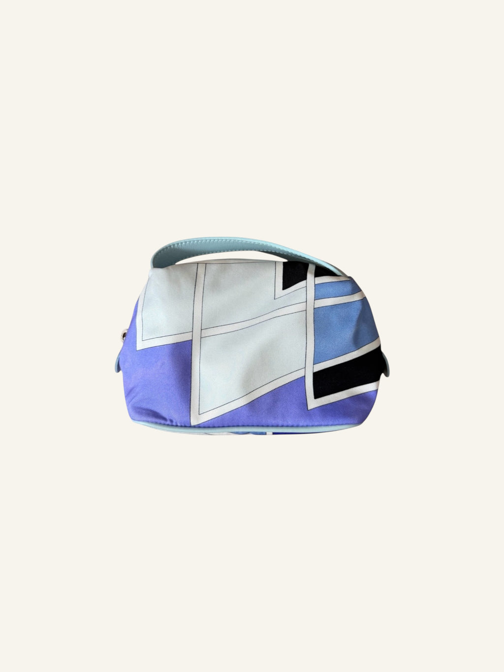 Emilio Pucci Purple & Blue Pattern Print Accessory Bag