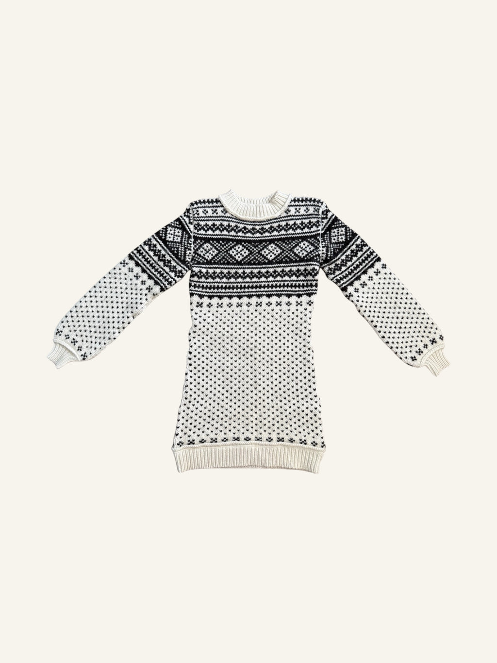 Dolce & Gabbana F/W 2010 Black & White Wool Sweater Dress