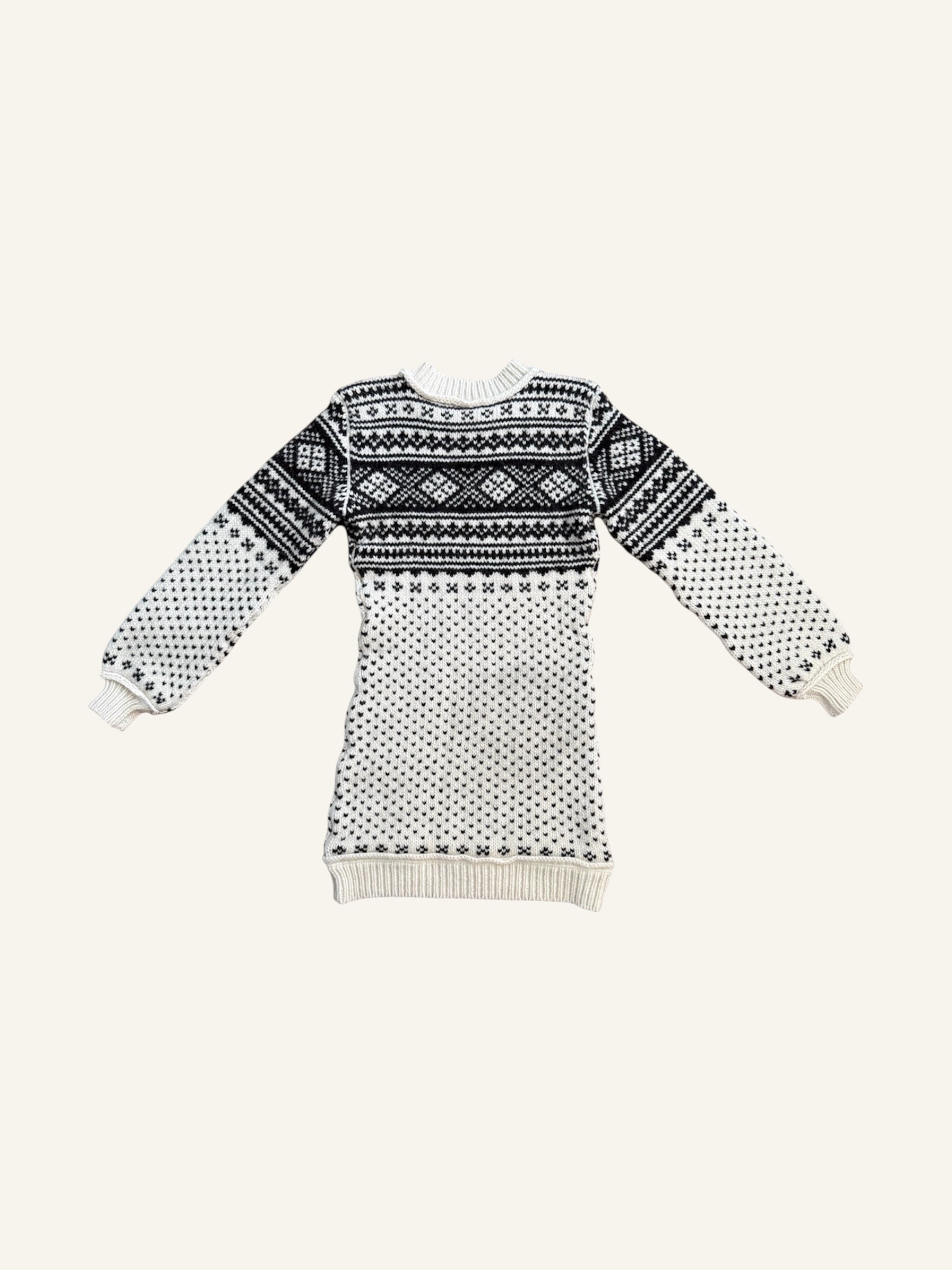 Dolce & Gabbana F/W 2010 Black & White Wool Sweater Dress