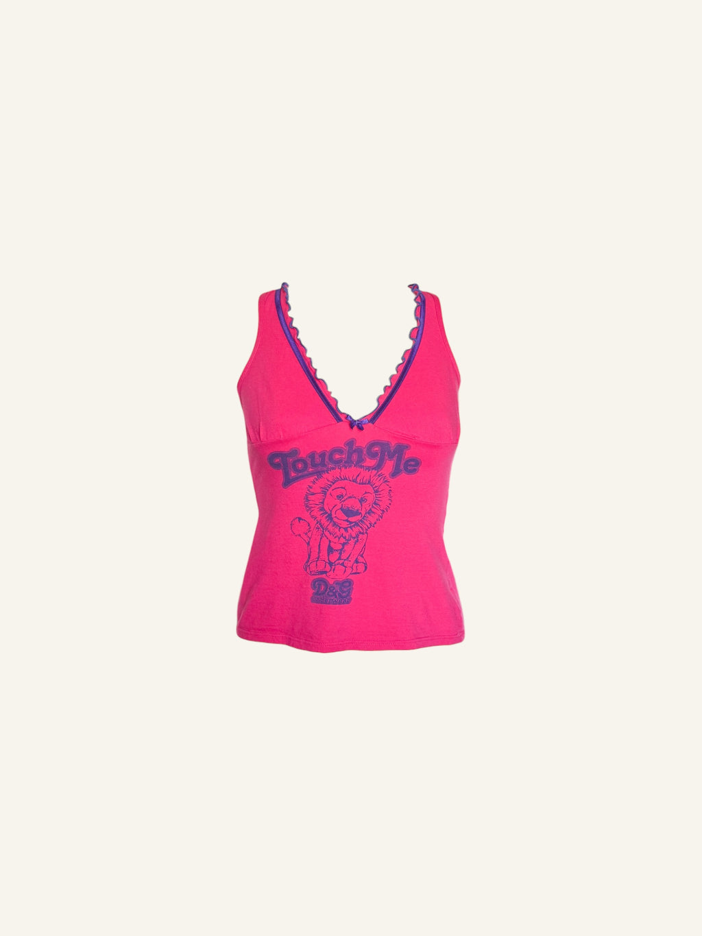 Dolce & Gabbana Pink 'Touch Me' Lion Tank Top