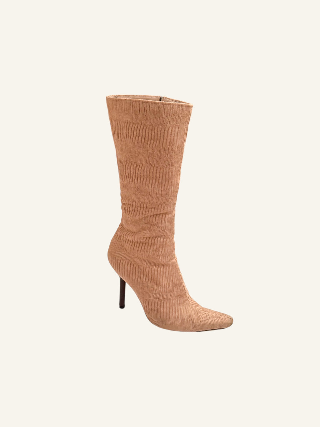 Gucci A/W 1999 Pink Silk Plisse Boots
