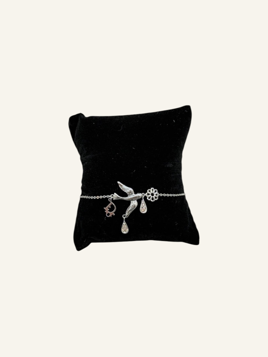 Christian Dior Silver Dove Bracelet