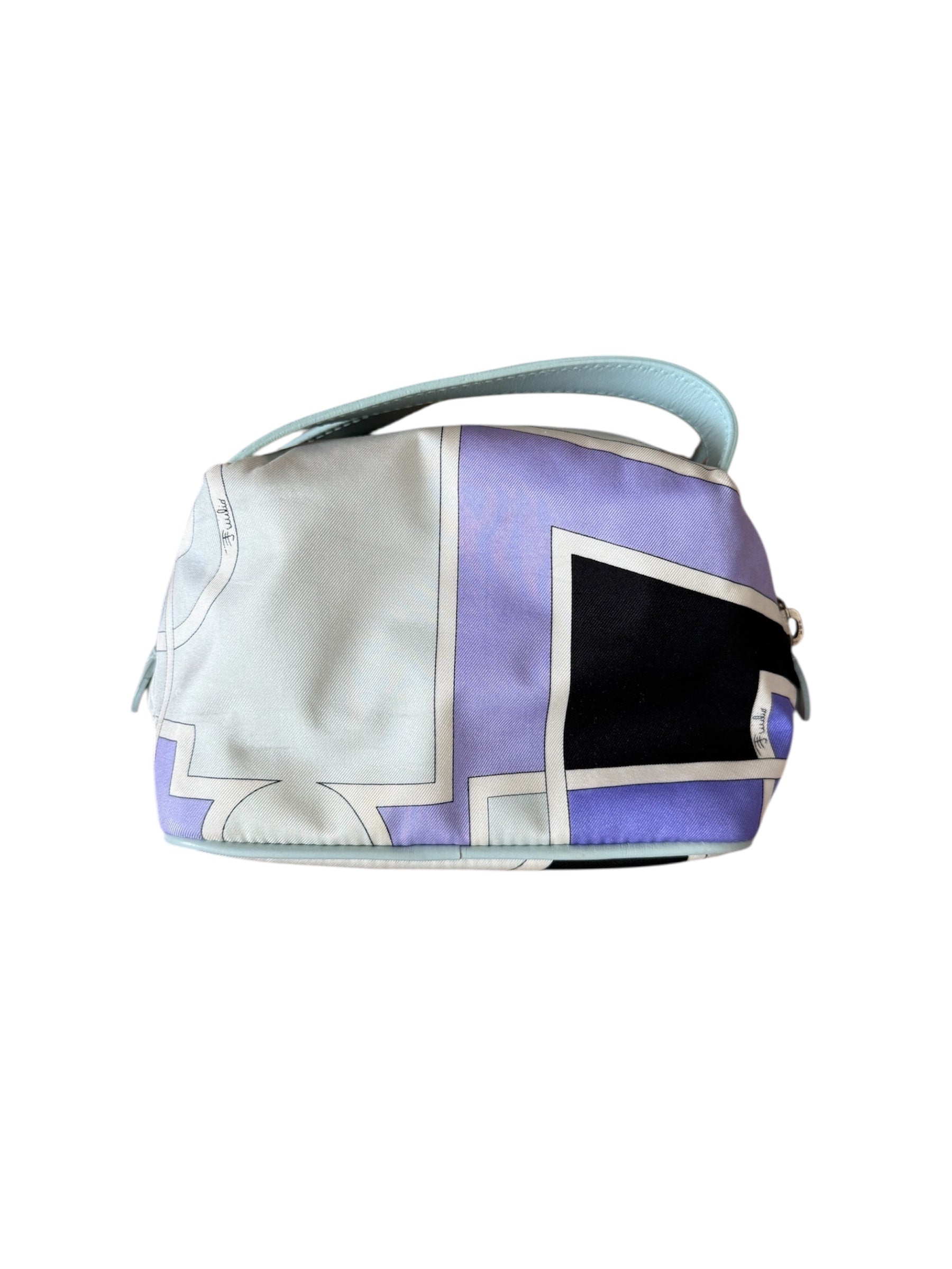 Emilio Pucci Purple & Blue Pattern Print Accessory Bag