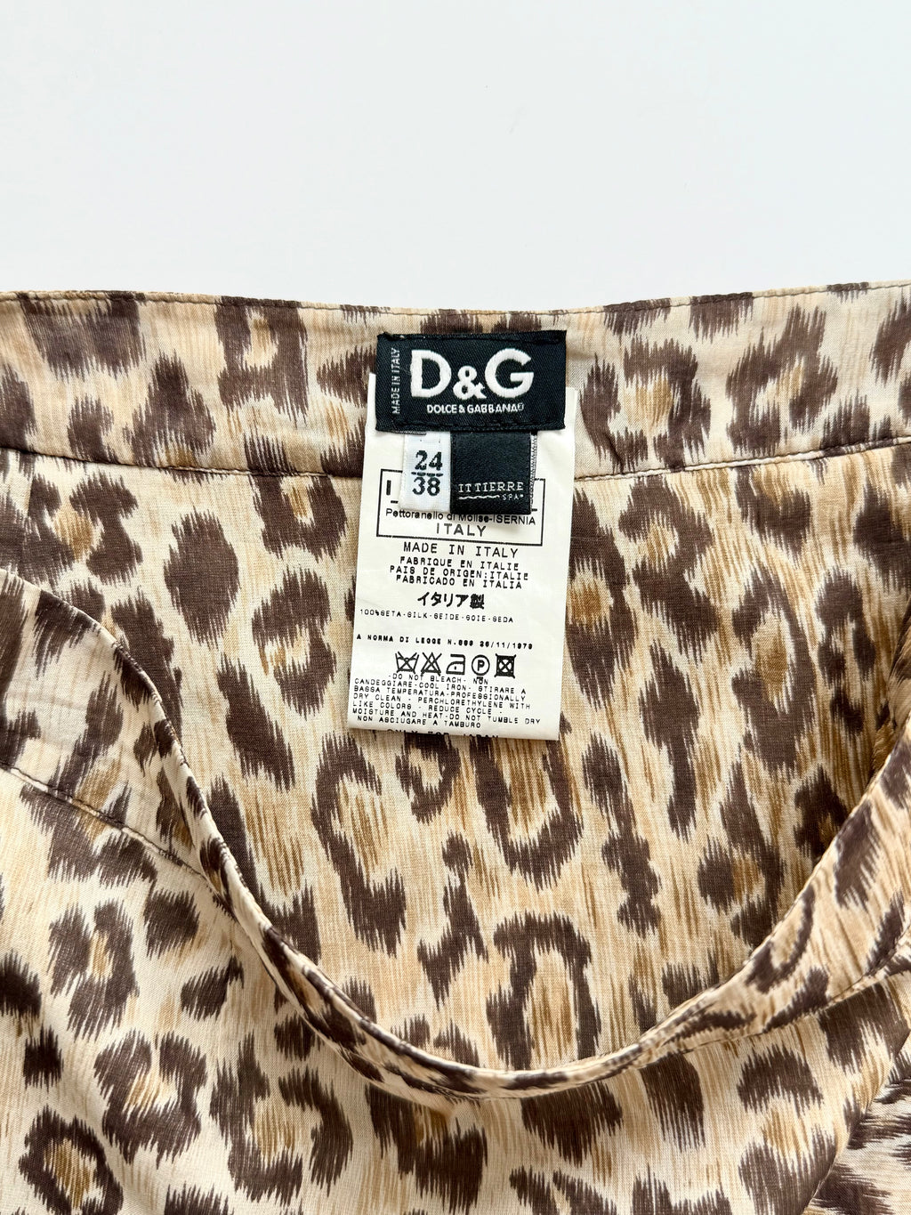 D&G Silk Leopard Skirt