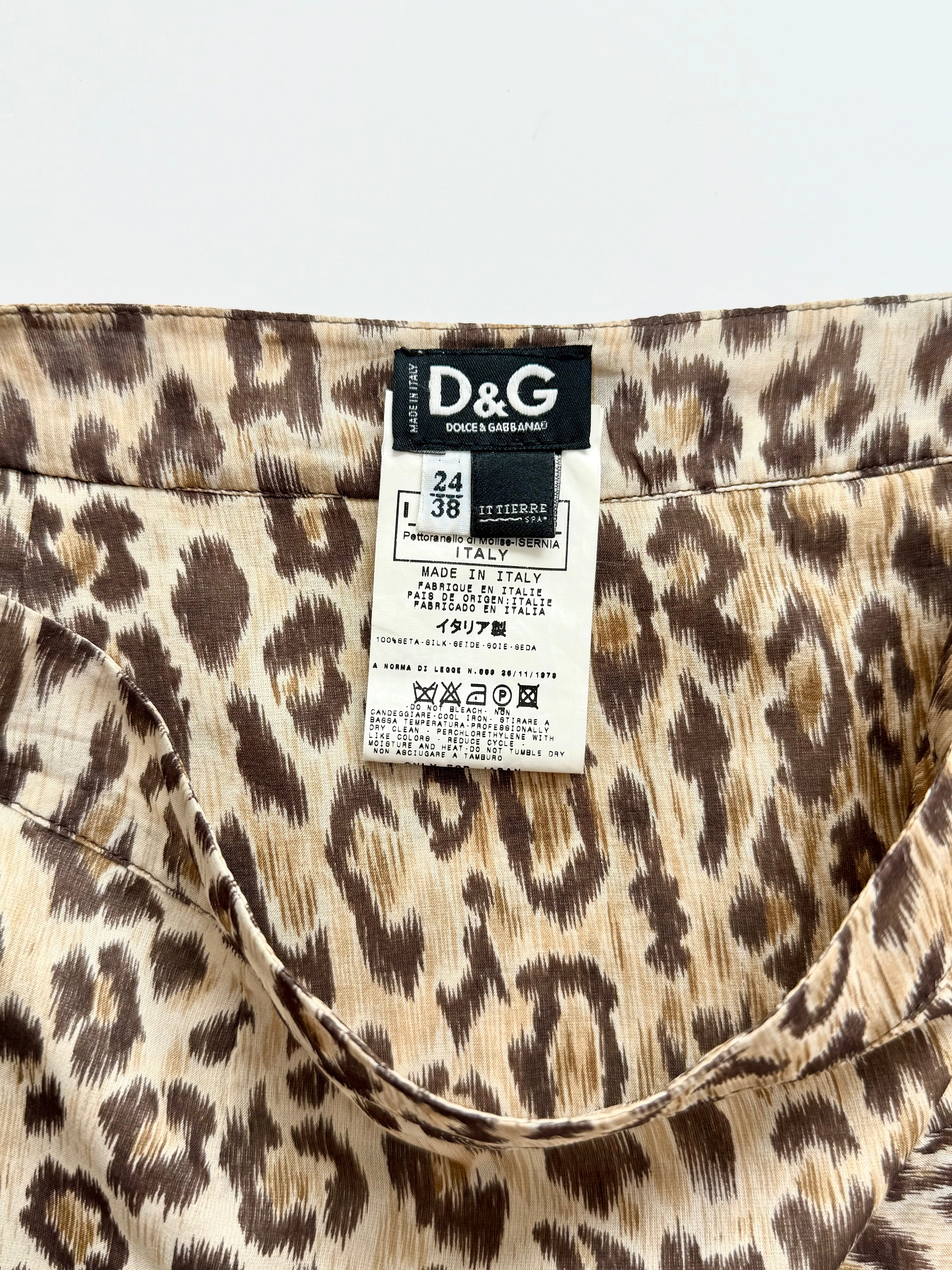 D&G Silk Leopard Skirt