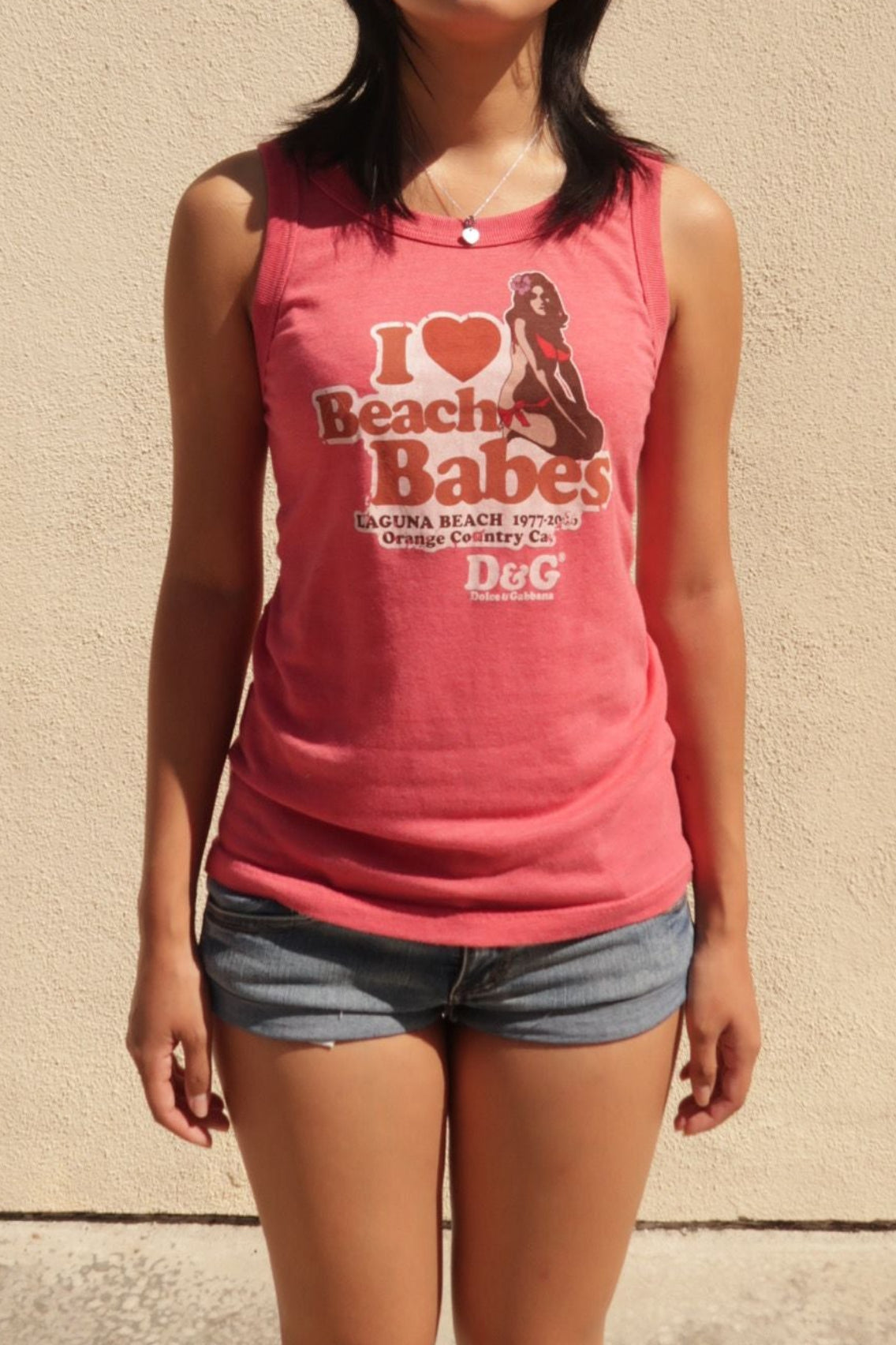 Dolce & Gabbana 'I Love Beach Babes' Red Top